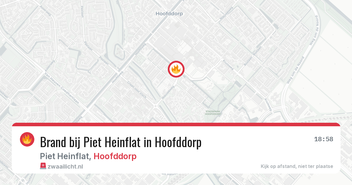 Brand bij Piet Heinflat in Hoofddorp — 16 jun 2026