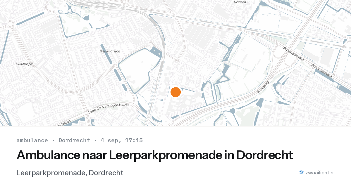 Ambulance naar Leerparkpromenade in Dordrecht — 4 sep 2026