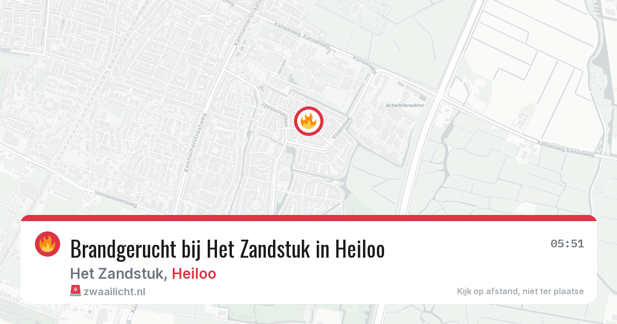 Brandgerucht bij Het Zandstuk in Heiloo — 22 mrt 2026
