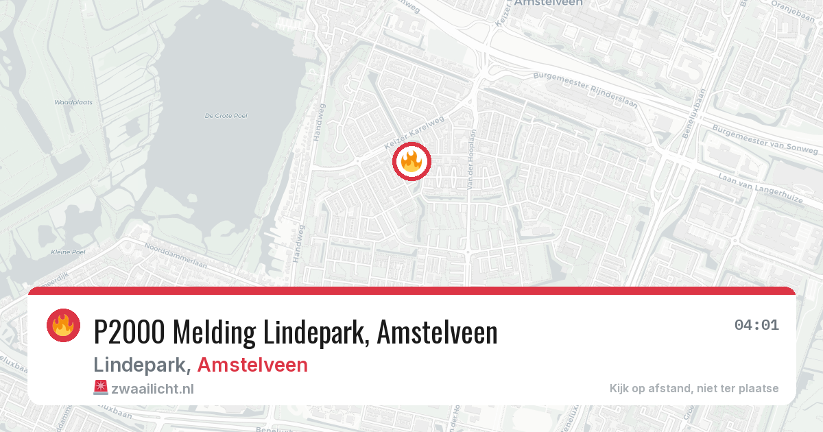 P2000 Melding Lindepark, Amstelveen — 30 jan 2026