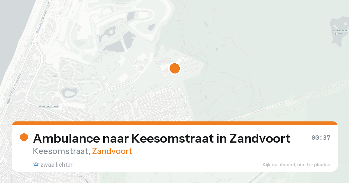 Ambulance naar Keesomstraat in Zandvoort — 17 aug 2026