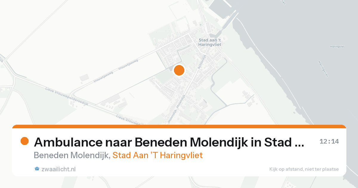 Ambulance naar Beneden Molendijk in Stad Aan 'T Haringvliet — 23 mrt 2026