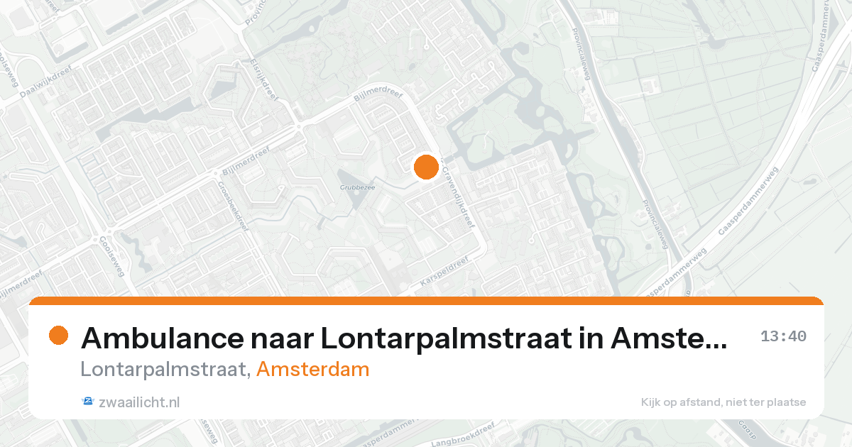 Ambulance naar Lontarpalmstraat in Amsterdam — 21 aug 2026