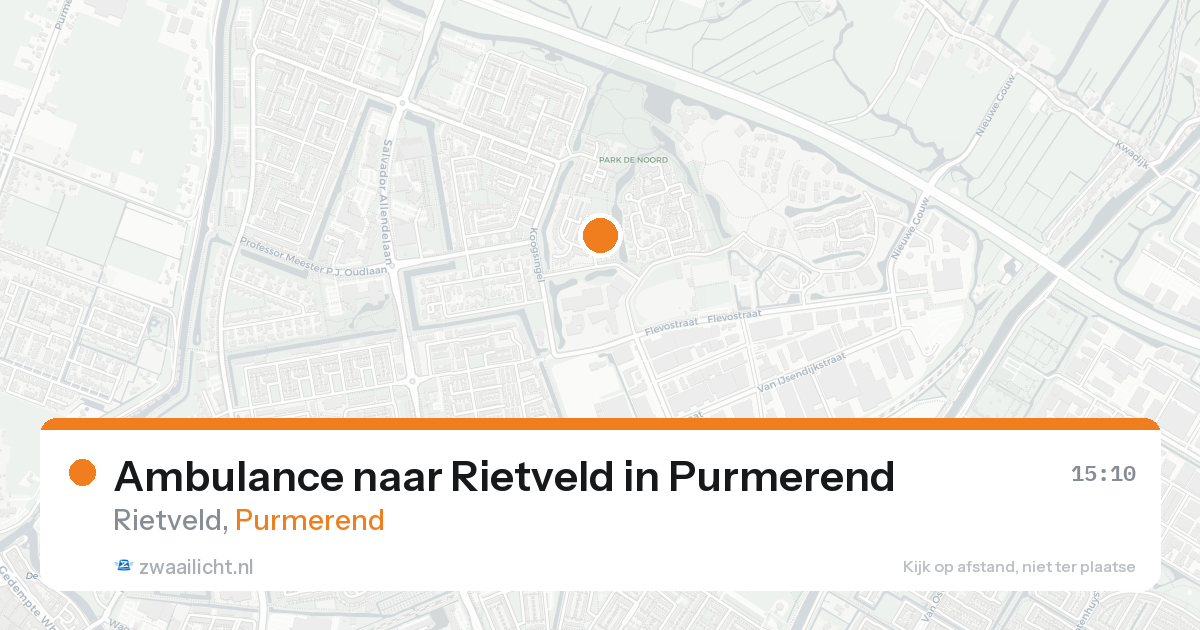 Ambulance naar Rietveld in Purmerend — 20 mei 2026
