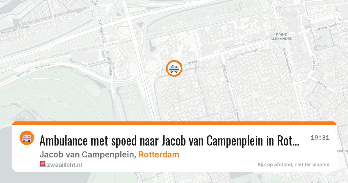 Ambulance met spoed naar Jacob van Campenplein in Rotterdam — 23 mrt 2026