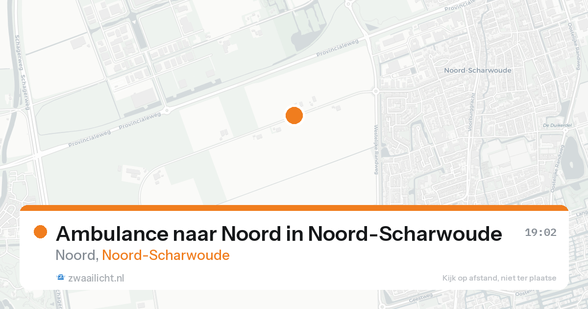 Ambulance naar Noord in Noord-Scharwoude — 21 aug 2026