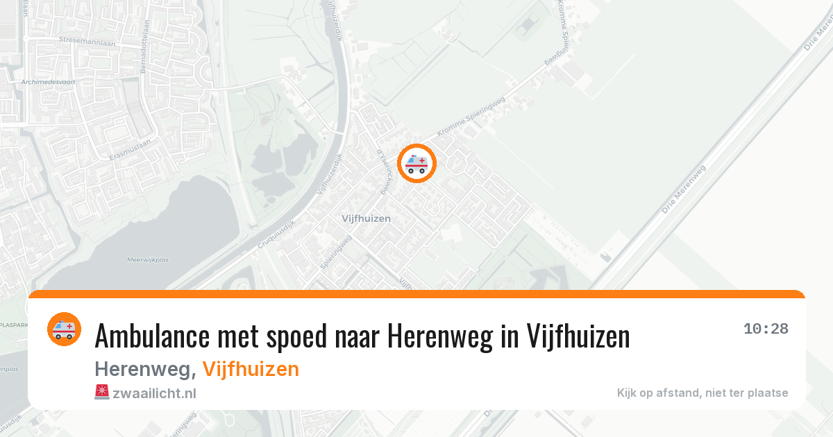 Ambulance met spoed naar Herenweg in Vijfhuizen — 21 jan 2026