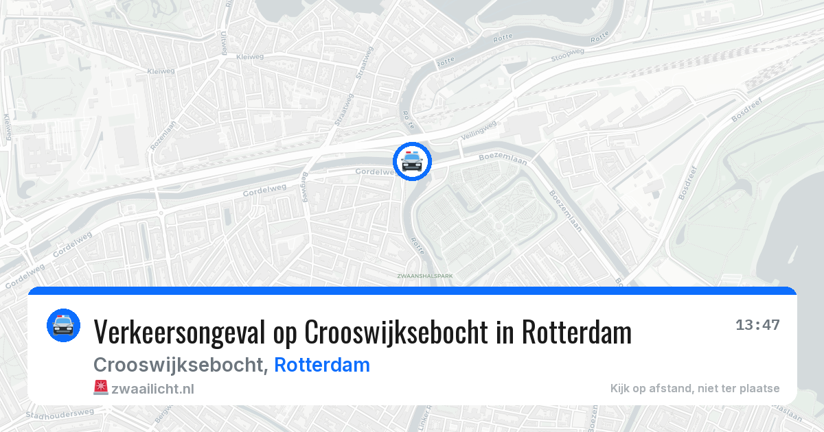 Verkeersongeval op Crooswijksebocht in Rotterdam — 17 mei 2026