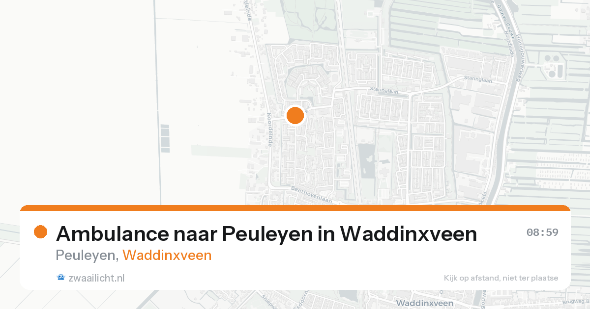 Ambulance naar Peuleyen in Waddinxveen — 15 aug 2026