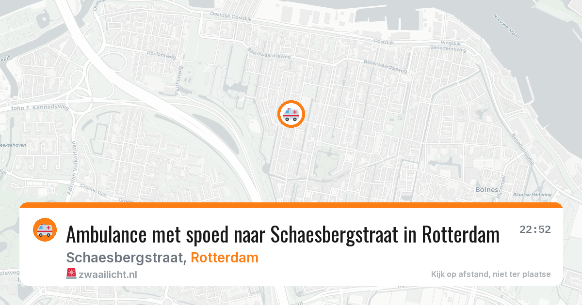 Ambulance met spoed naar Schaesbergstraat in Rotterdam — 12 mei 2026