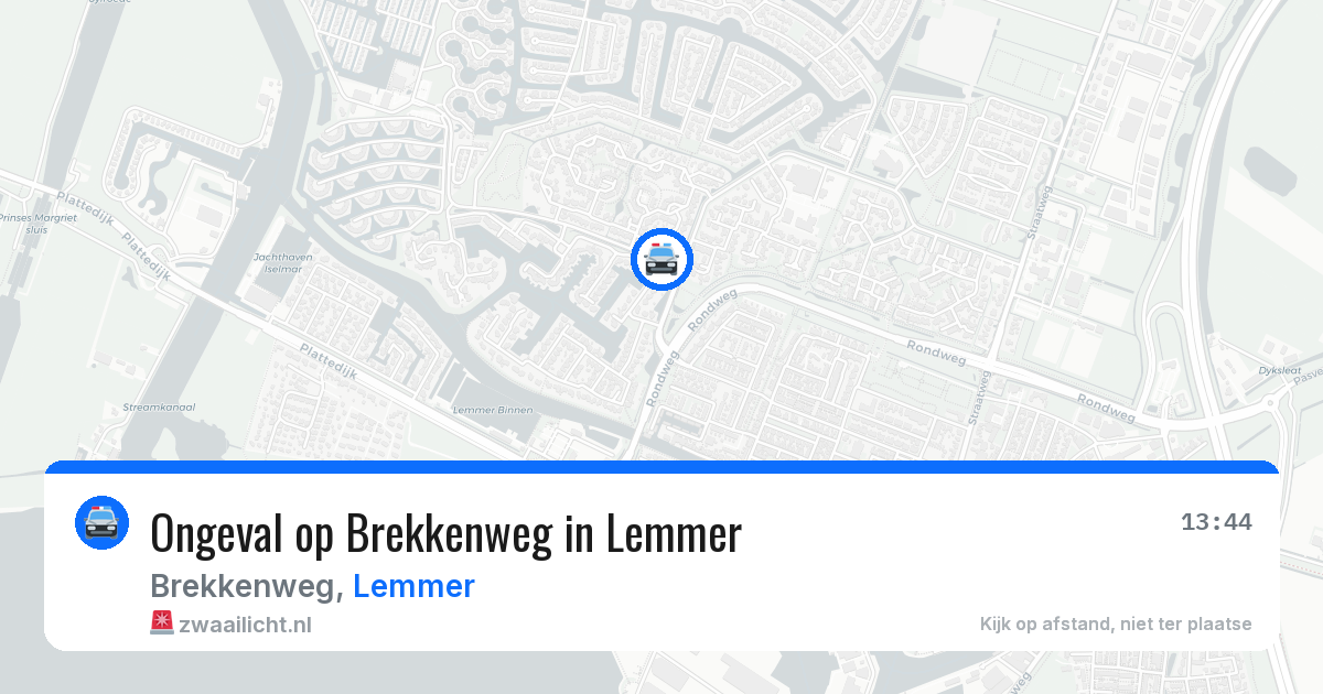 Ongeval op Brekkenweg in Lemmer — 9 mei 2026