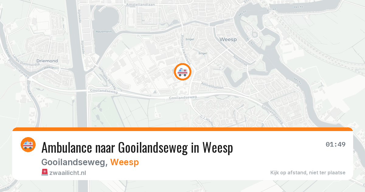 Ambulance naar Gooilandseweg in Weesp — 8 jul 2026