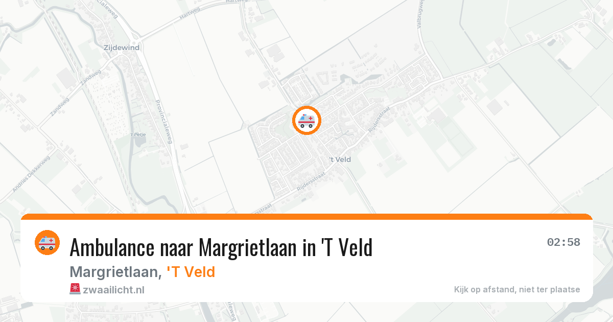 Ambulance naar Margrietlaan in 'T Veld — 26 apr 2026