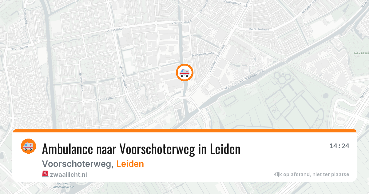 Ambulance naar Voorschoterweg in Leiden — 24 mei 2026