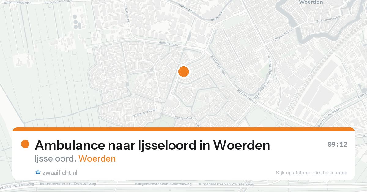 Ambulance naar Ijsseloord in Woerden — 18 aug 2026