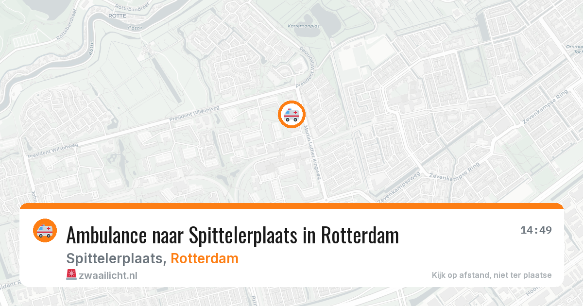 Ambulance naar Spittelerplaats in Rotterdam — 23 mei 2026
