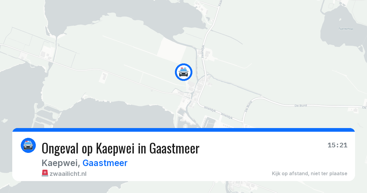 Ongeval op Kaepwei in Gaastmeer — 29 mei 2026