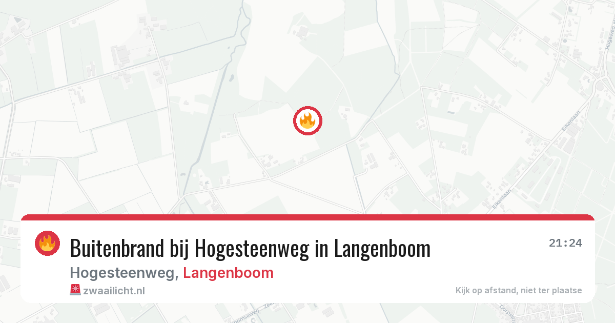 Buitenbrand bij Hogesteenweg in Langenboom — 9 apr 2026