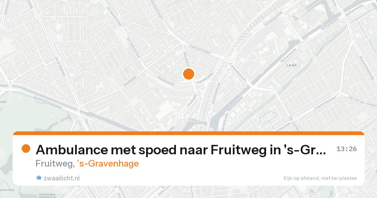 Ambulance met spoed naar Fruitweg in 's-Gravenhage — 31 jan 2026