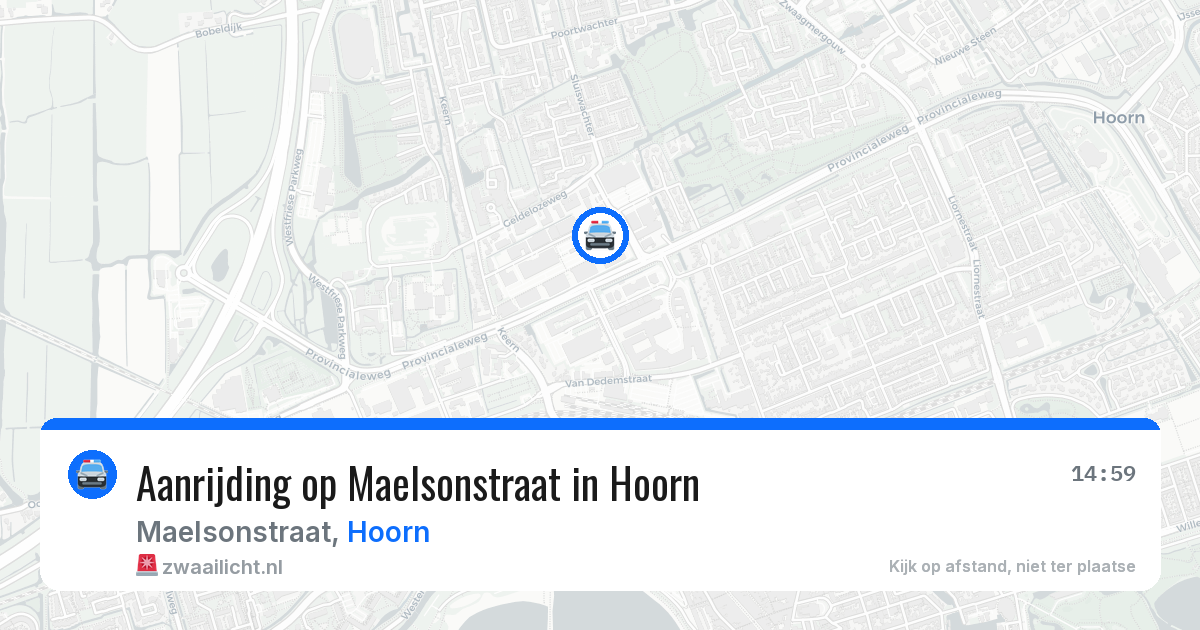 Aanrijding op Maelsonstraat in Hoorn — 30 jun 2026