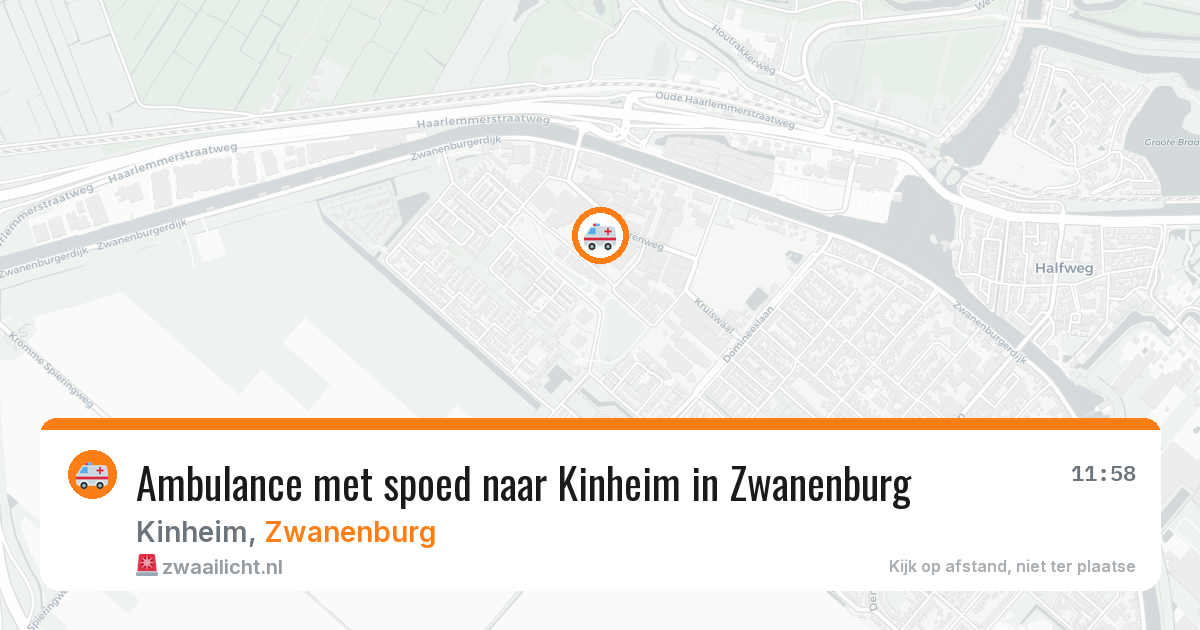 Ambulance met spoed naar Kinheim in Zwanenburg — 11 mei 2026