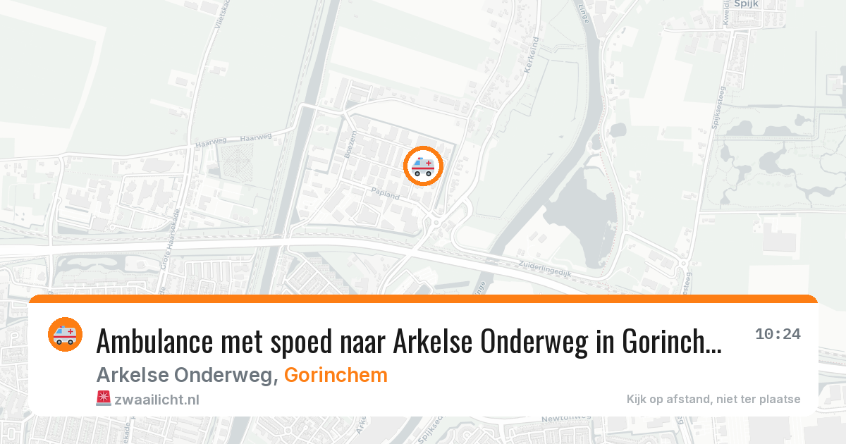 Ambulance met spoed naar Arkelse Onderweg in Gorinchem — 3 jul 2026