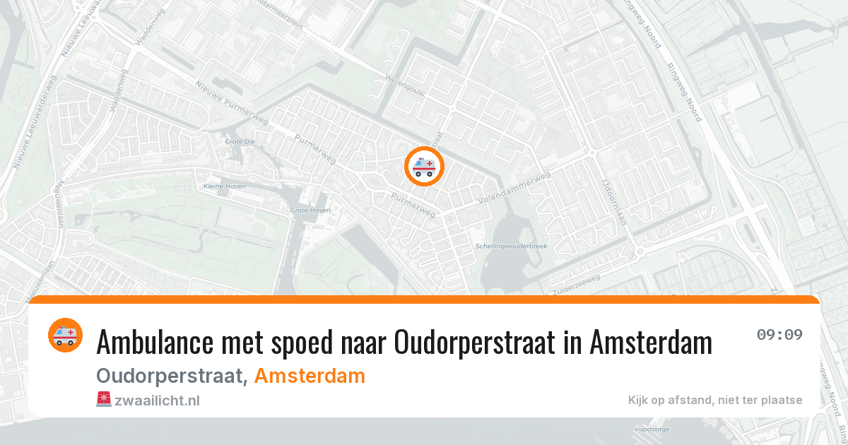 Ambulance met spoed naar Oudorperstraat in Amsterdam — 21 jun 2026