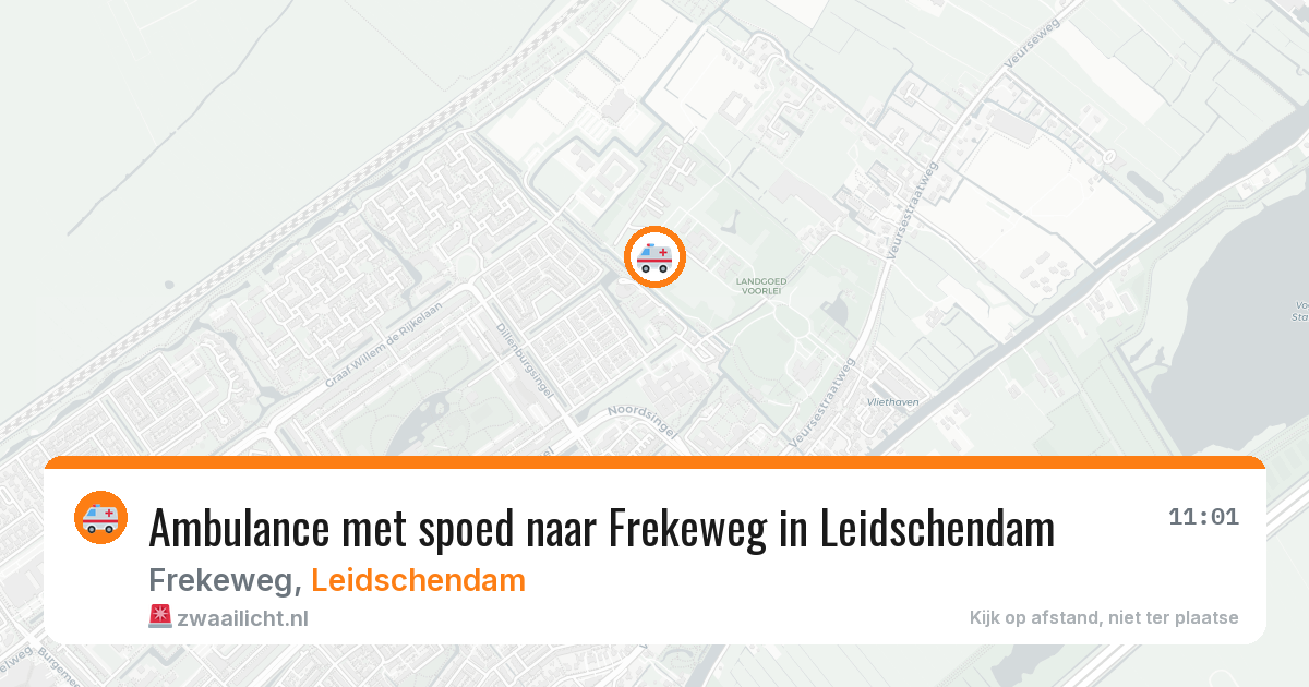 Ambulance met spoed naar Frekeweg in Leidschendam — 9 aug 2026
