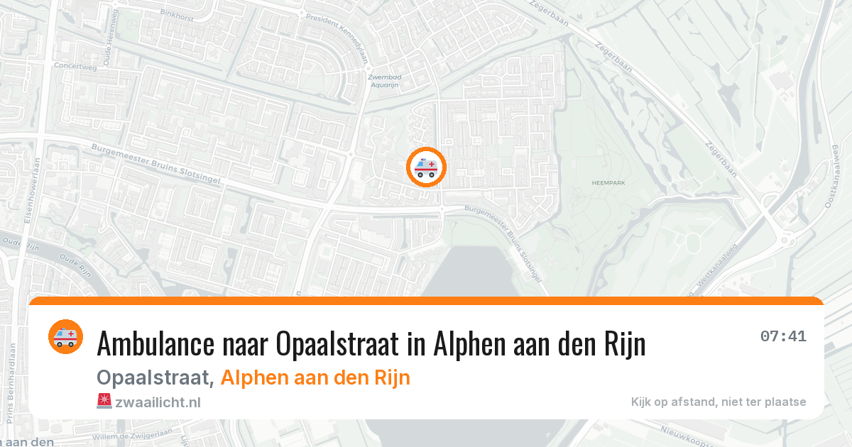 Ambulance naar Opaalstraat in Alphen aan den Rijn — 21 jul 2026