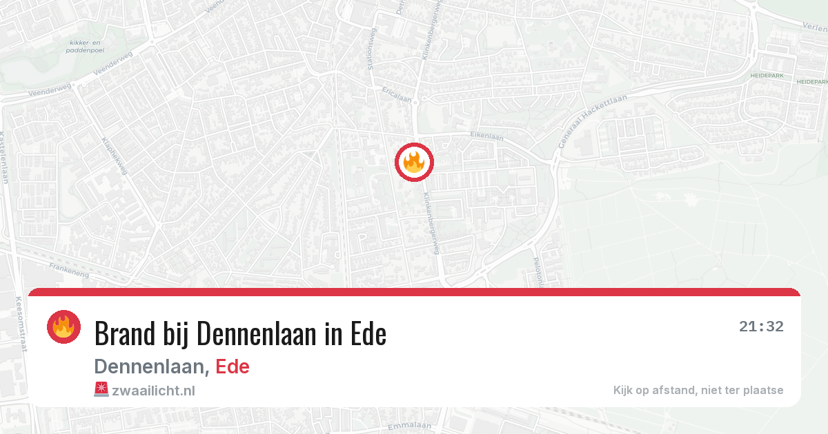 Brand bij Dennenlaan in Ede — 26 jun 2026