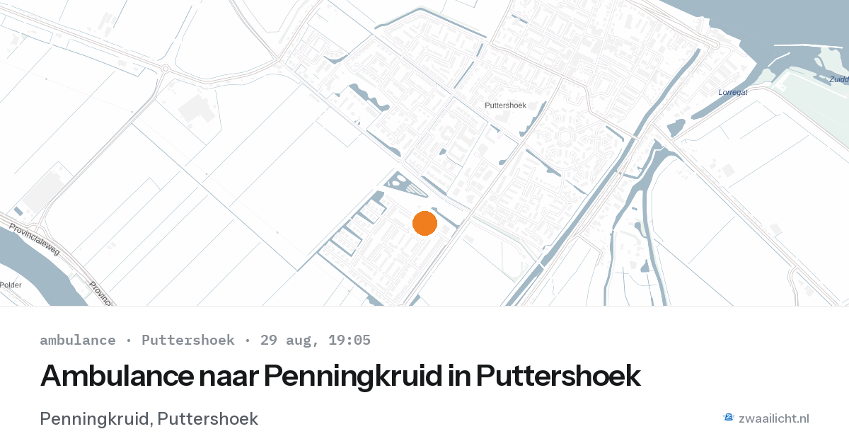 Ambulance naar Penningkruid in Puttershoek — 29 aug 2026