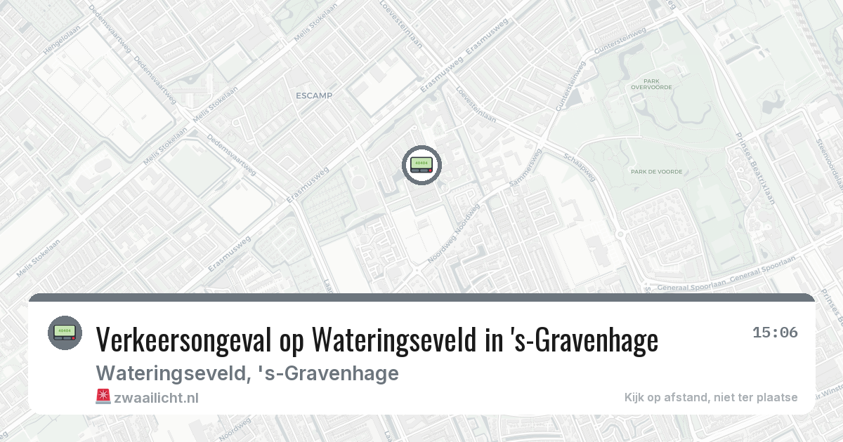 Verkeersongeval op Wateringseveld in 's-Gravenhage — 23 feb 2026