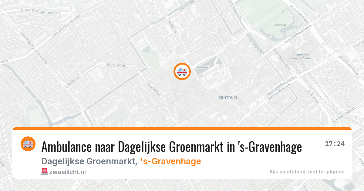 Ambulance naar Dagelijkse Groenmarkt in 's-Gravenhage — 31 jul 2026