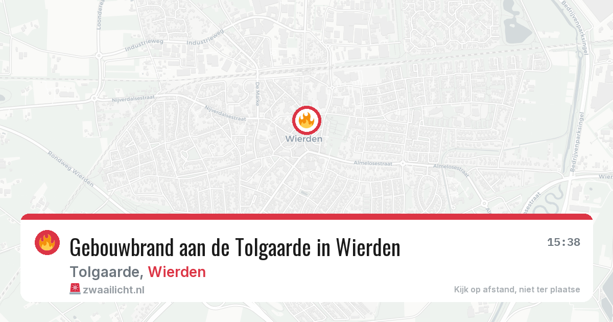 Gebouwbrand aan de Tolgaarde in Wierden — 22 jul 2026