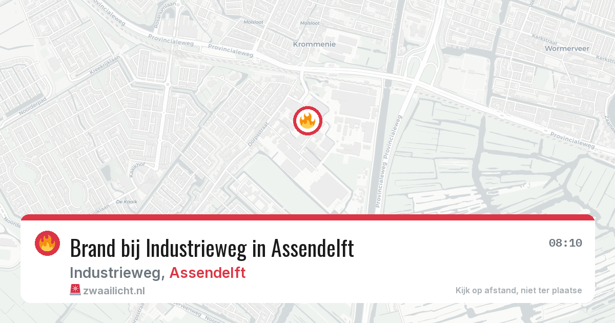 Brand bij Industrieweg in Assendelft — 27 jul 2026