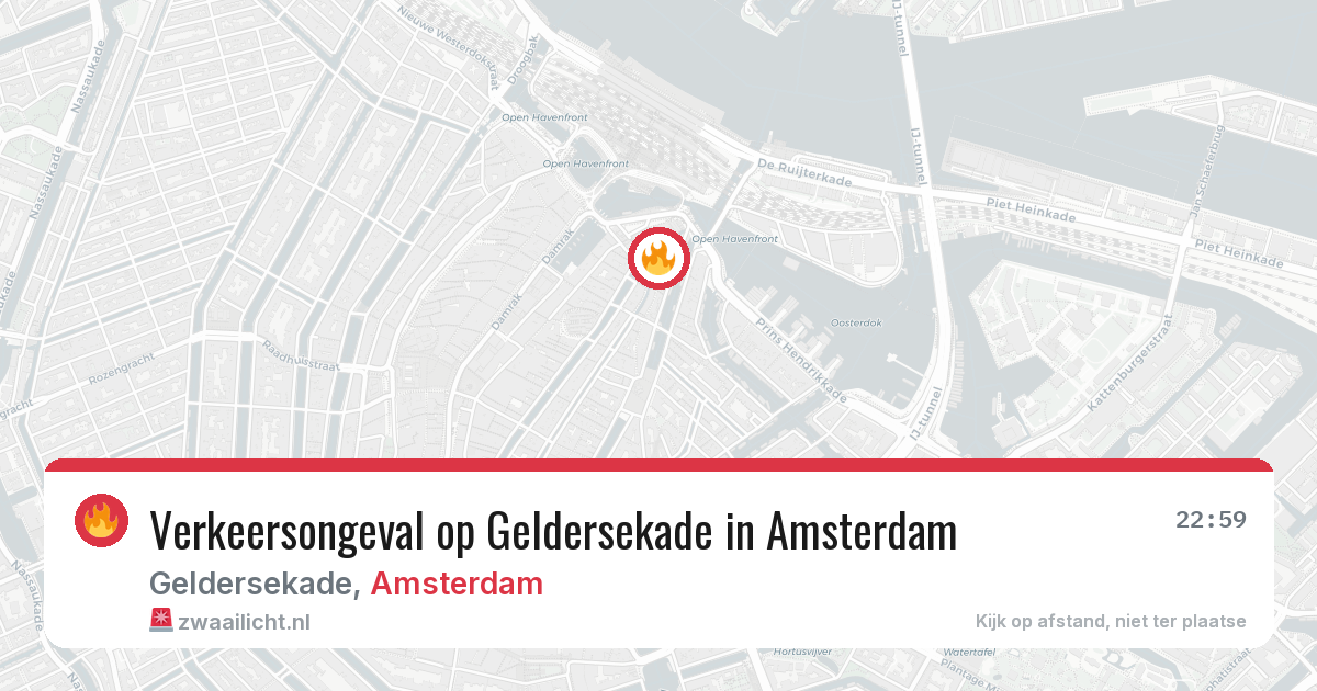Verkeersongeval op Geldersekade in Amsterdam — 6 mrt 2026