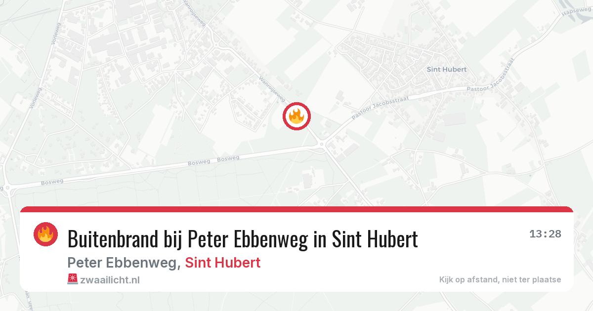 Buitenbrand bij Peter Ebbenweg in Sint Hubert — 30 apr 2026