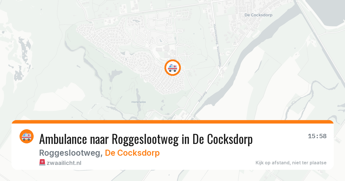 Ambulance naar Roggeslootweg in De Cocksdorp — 22 jul 2026