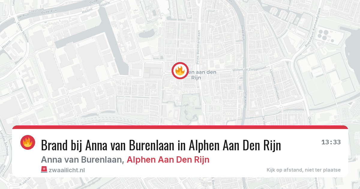 Brand bij Anna van Burenlaan in Alphen Aan Den Rijn — 29 jan 2026