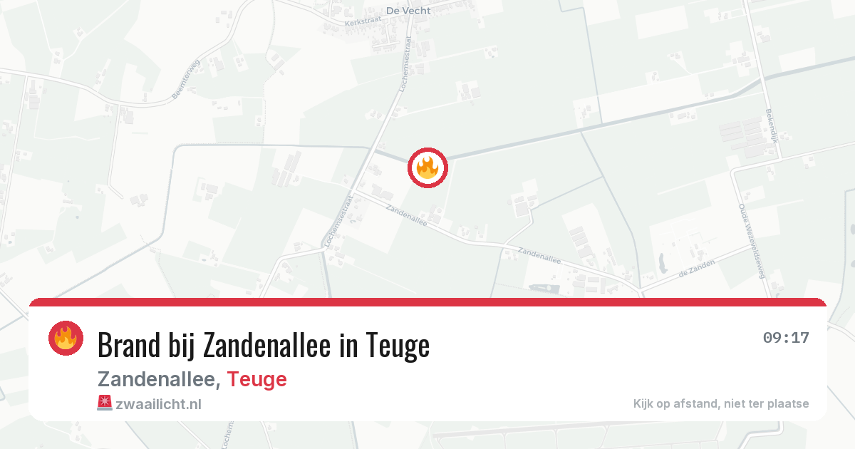 Brand bij Zandenallee in Teuge — 28 jun 2026