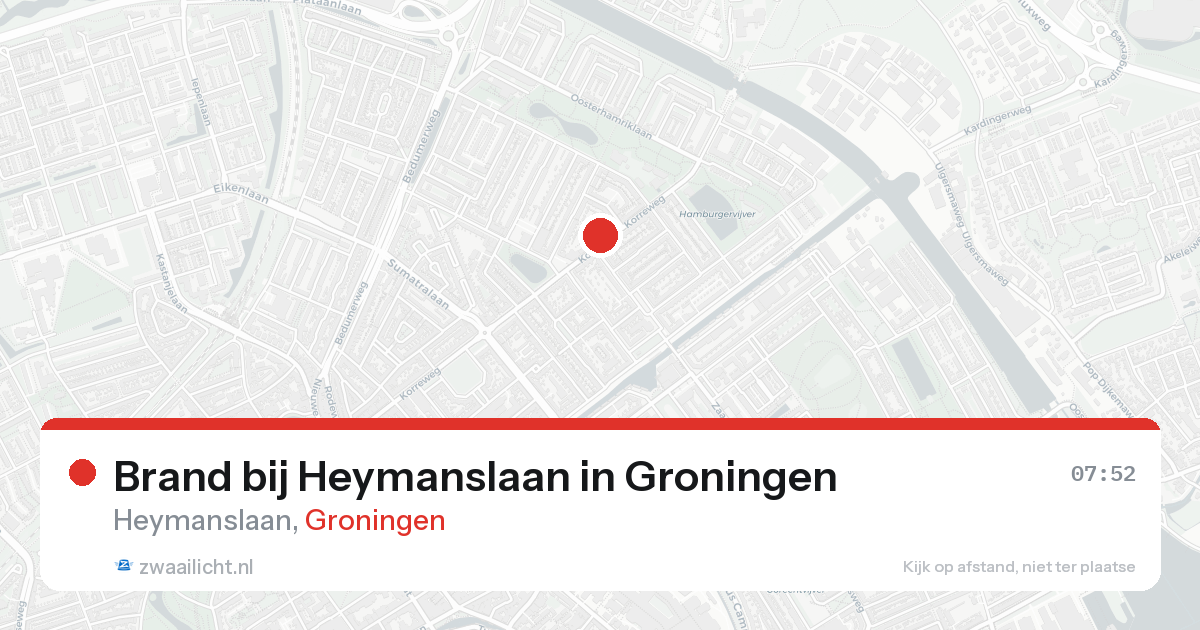 Brand bij Heymanslaan in Groningen — 14 aug 2026