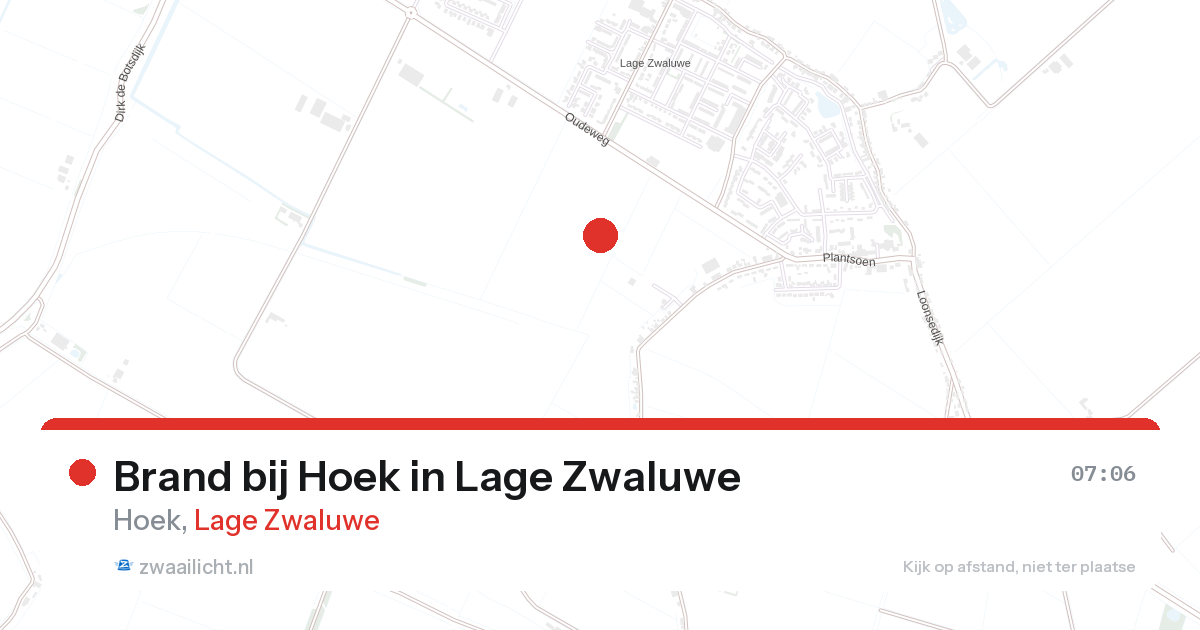 Brand bij Hoek in Lage Zwaluwe — 28 aug 2026