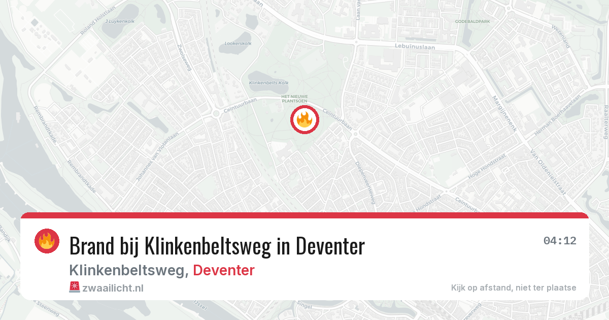 Brand bij Klinkenbeltsweg in Deventer — 28 jun 2026