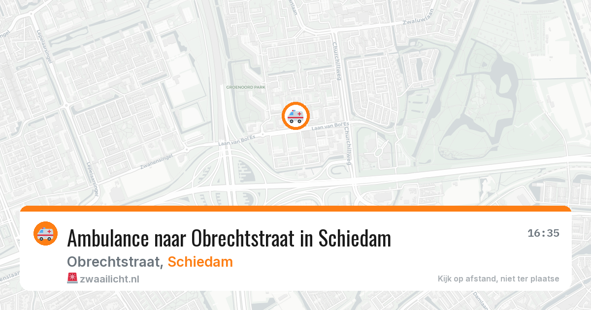 Ambulance naar Obrechtstraat in Schiedam — 20 mei 2026