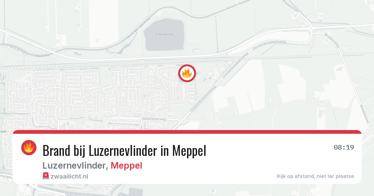 Brand bij Luzernevlinder in Meppel — 23 mei 2026