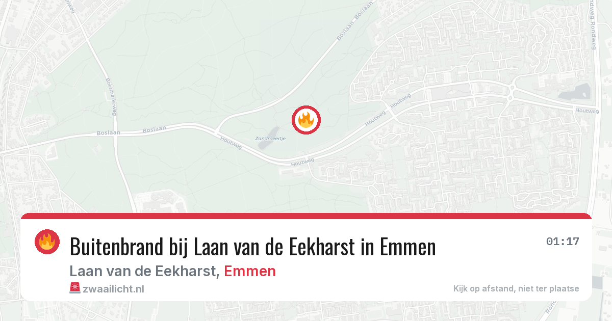 Buitenbrand bij Laan van de Eekharst in Emmen — 9 aug 2026