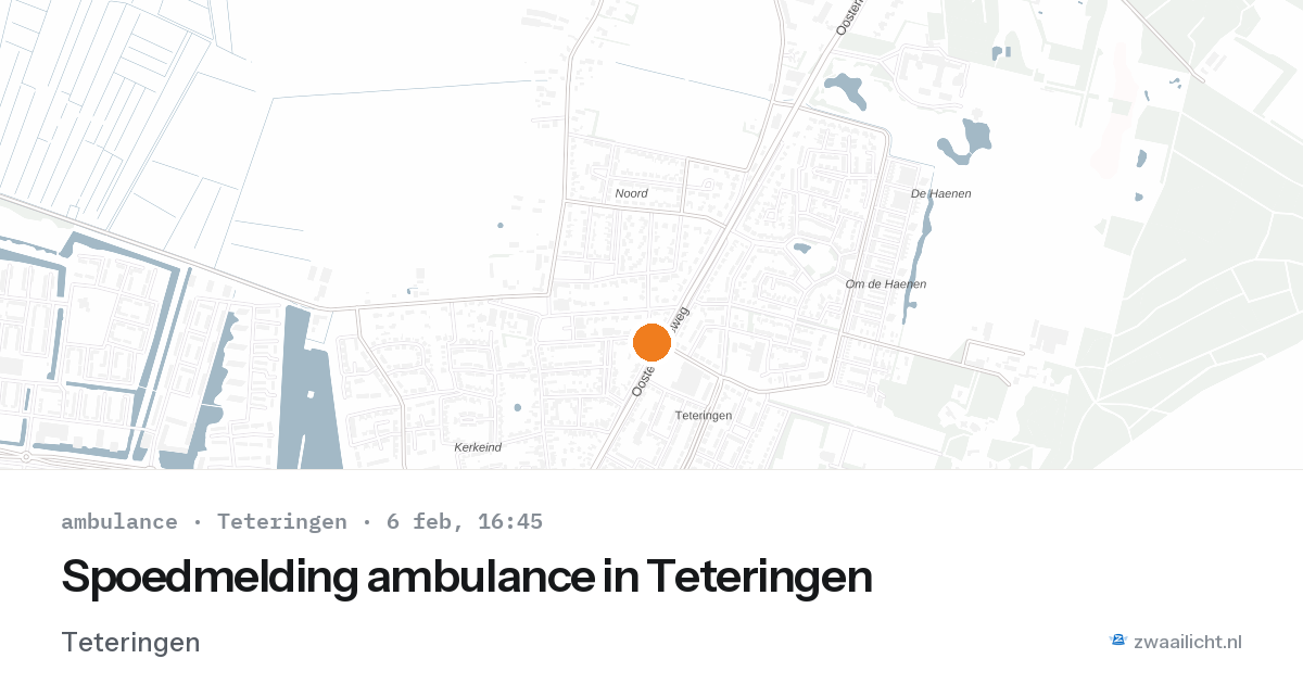 Spoedmelding ambulance in Teteringen — 6 feb 2026