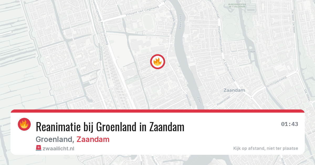 Reanimatie bij Groenland in Zaandam — 28 mei 2026