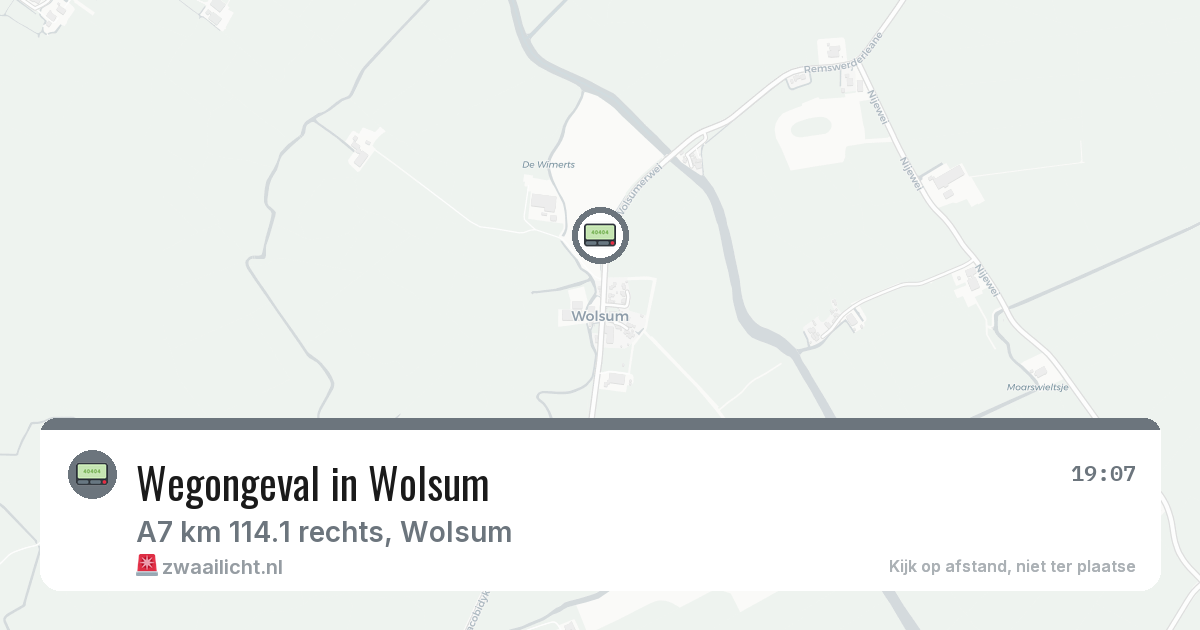 Wegongeval in Wolsum — 30 jan 2026