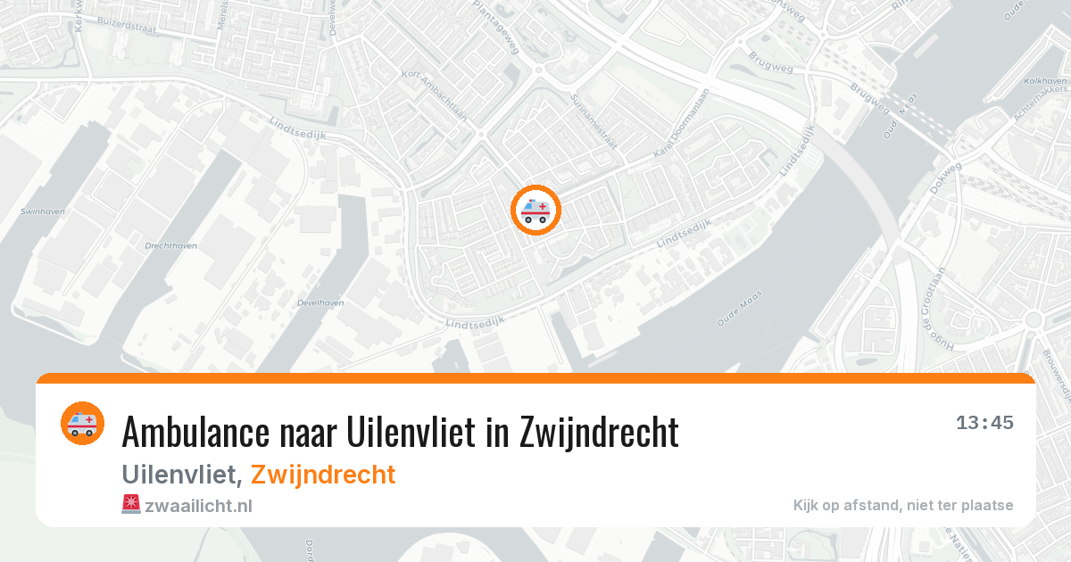 Ambulance naar Uilenvliet in Zwijndrecht — 29 jun 2026